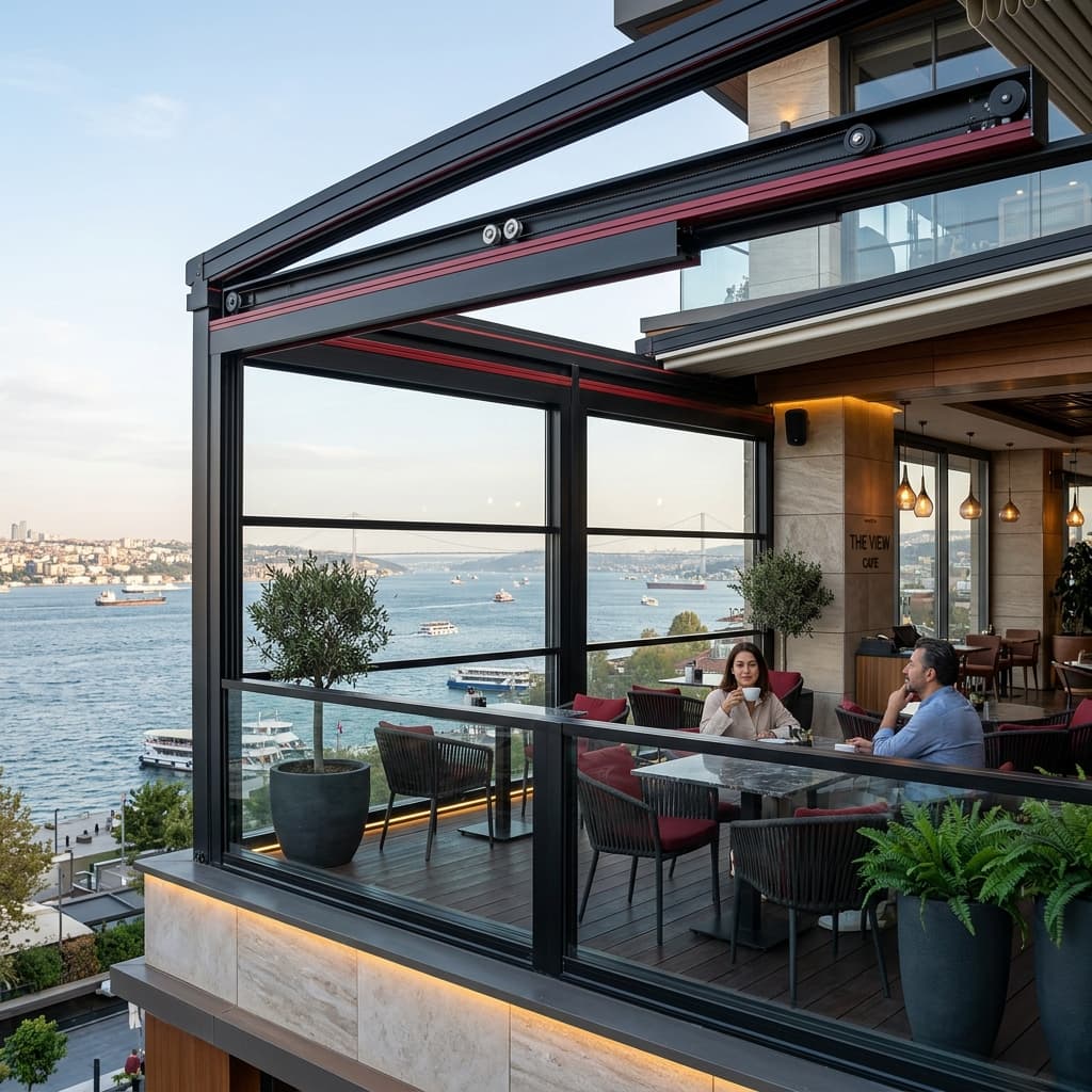 Motorlu Giyotin Cam Balkon (Silinebilir & Isıcamlı)