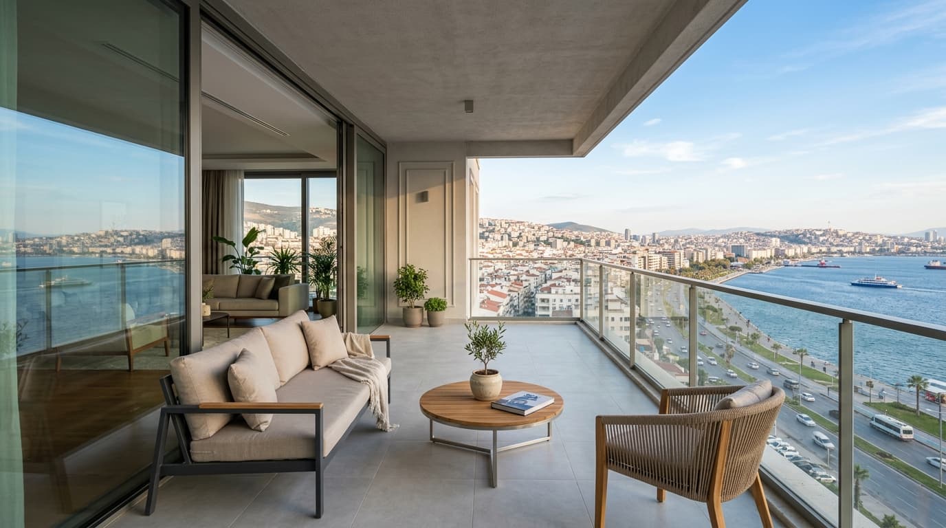 İzmir Rezidans Panoramik Cam Balkon
